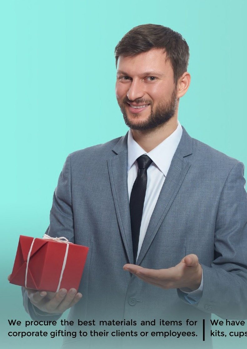 Corporate client receiving a branded Kenz gift